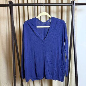 Vince | Size S | V-Neck Merino Wool Blend Sweater in Blue